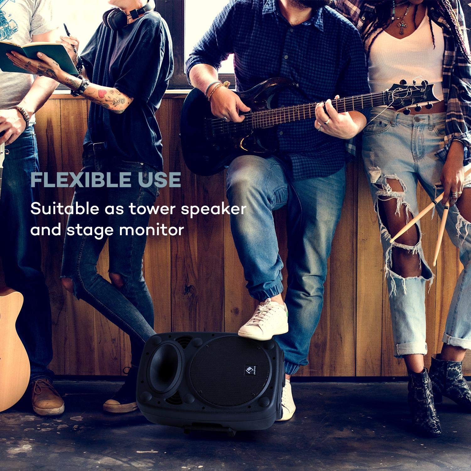 auna-streetstar-mobile-pa-anlage-schwarz-bluetooth-akku-400-w-15-subwoofer image 2