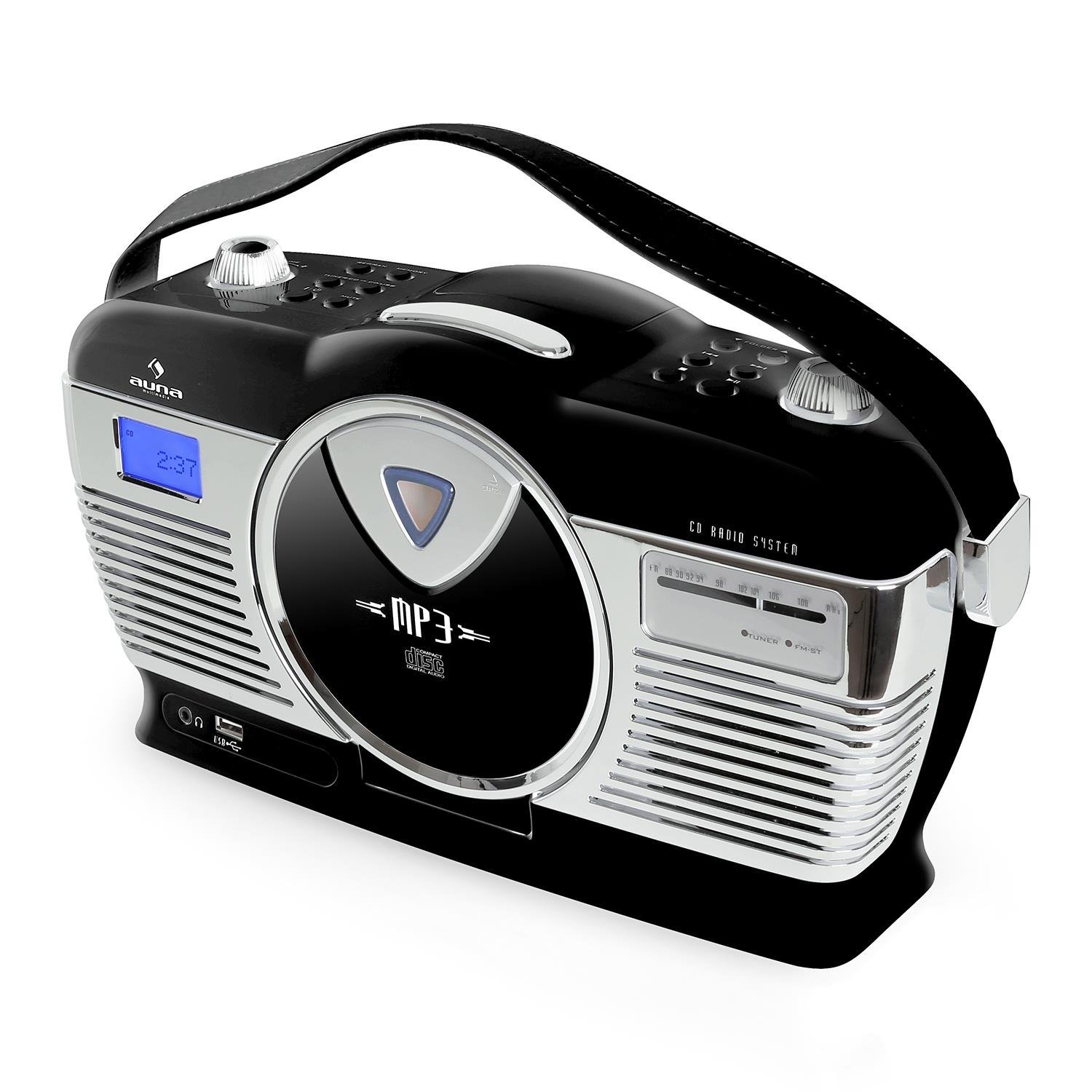 auna-rcd-70-retro-cd-radio-ukw-usb-kofferradio-schwarz image 8