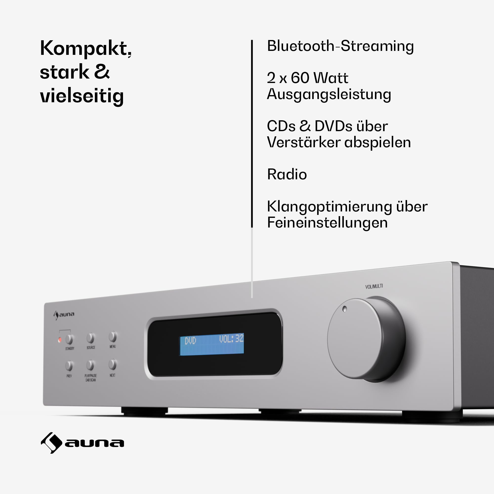 auna-art22-hifi-stereo-verst-rker-mit-bluetooth-dab-2x60w-wei-silber image 2