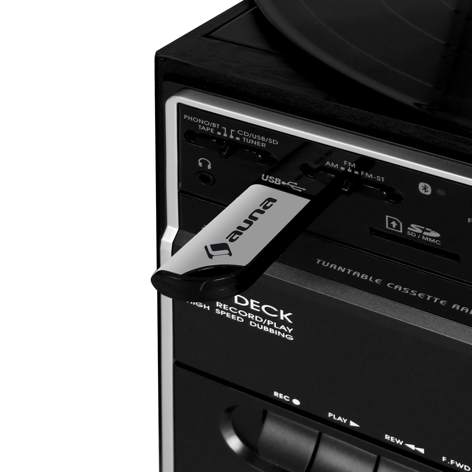 auna-388-bt-stereoanlage-mit-plattenspieler-cd-kassette-schwarz image 3