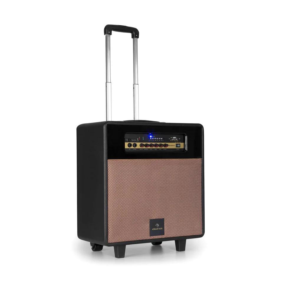 auna-streetstar-retro-30-mobile-pa-anlage-mit-bluetooth-10-zoll-woofer-100w-vhf- image 1