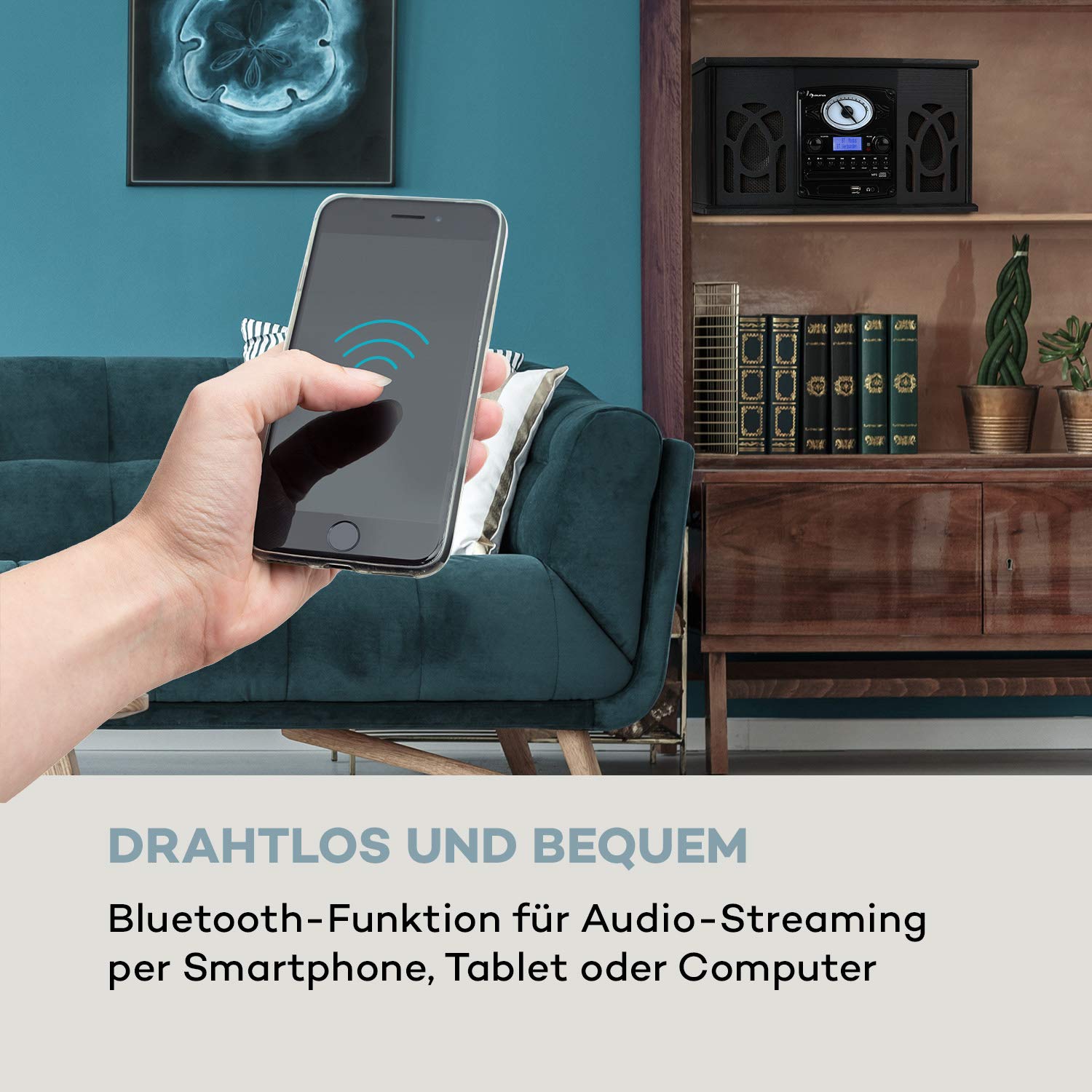auna-nr-620-dab-stereoanlage-mit-plattenspieler-cd-und-kassette-schwarz-holzdesi image 4