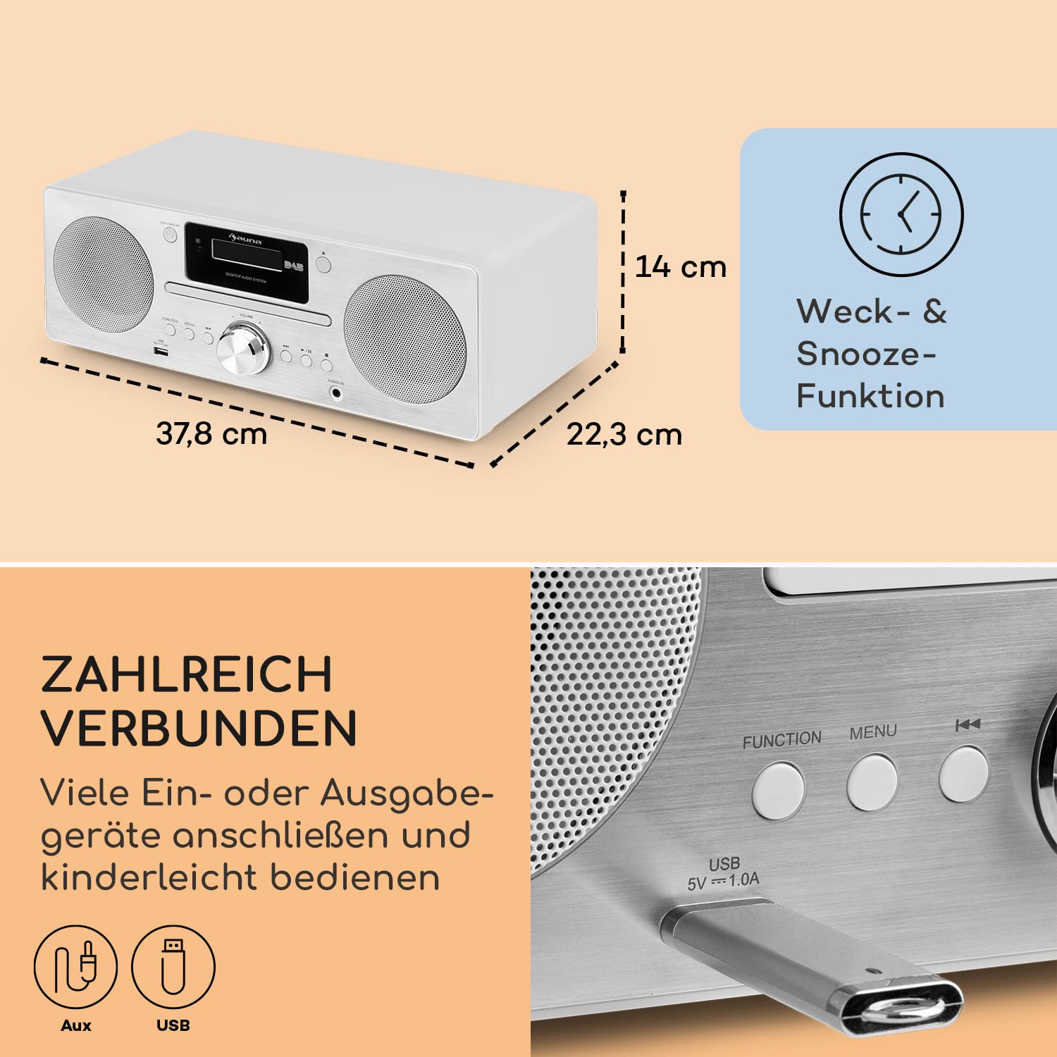 auna-tragbares-radio-mit-cd-player-dab-bluetooth-und-usb-k-chenradio image 6