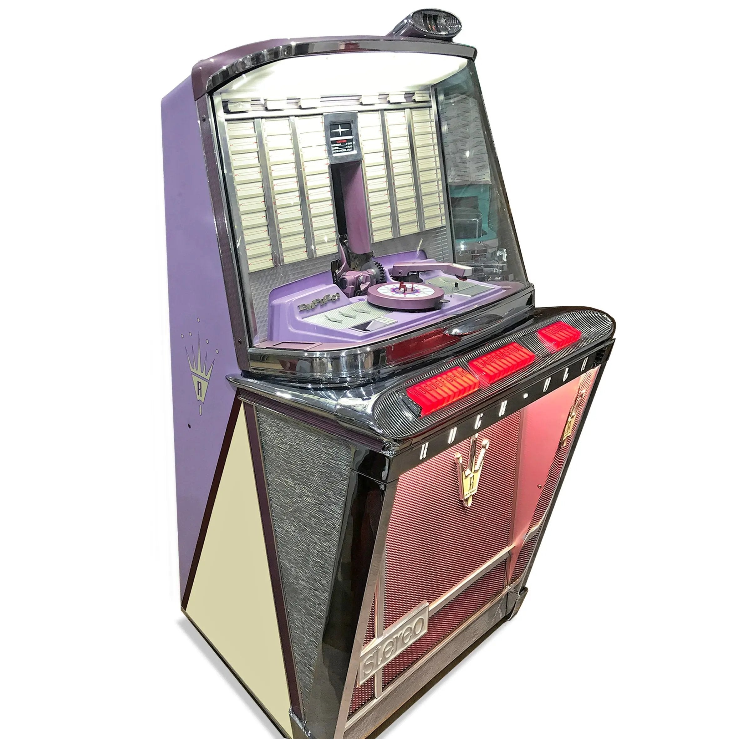 rock-ola-1496-empress-120-original-1962-vintage-vinyl-jukebox-mit-r-hrenverst-rk image 3