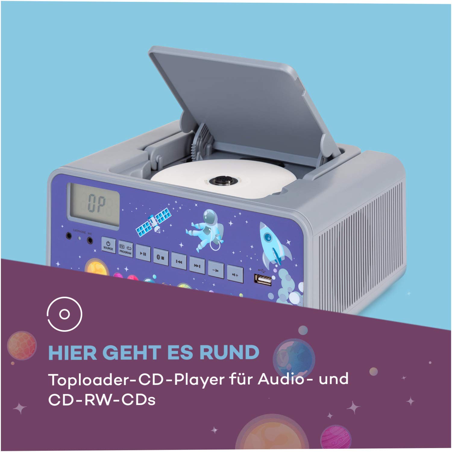 auna-kidsbox-cd-boombox-kinder-cd-player-mit-handmikrofon-bluetooth-usb-led-disp image 5