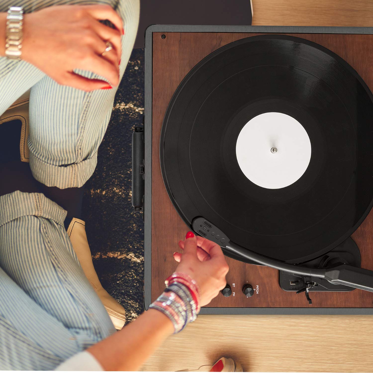 auna-billy-bob-retro-plattenspieler-im-koffer-vinyl-33-45-78-u-min-bluetooth-hol image 4