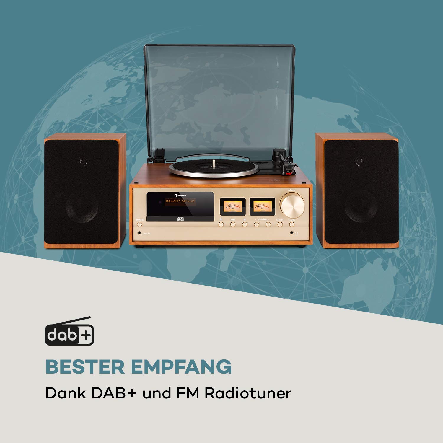 auna-oxford-retro-stereoanlage-mit-plattenspieler-cd-dab-und-bluetooth-champagne image 2
