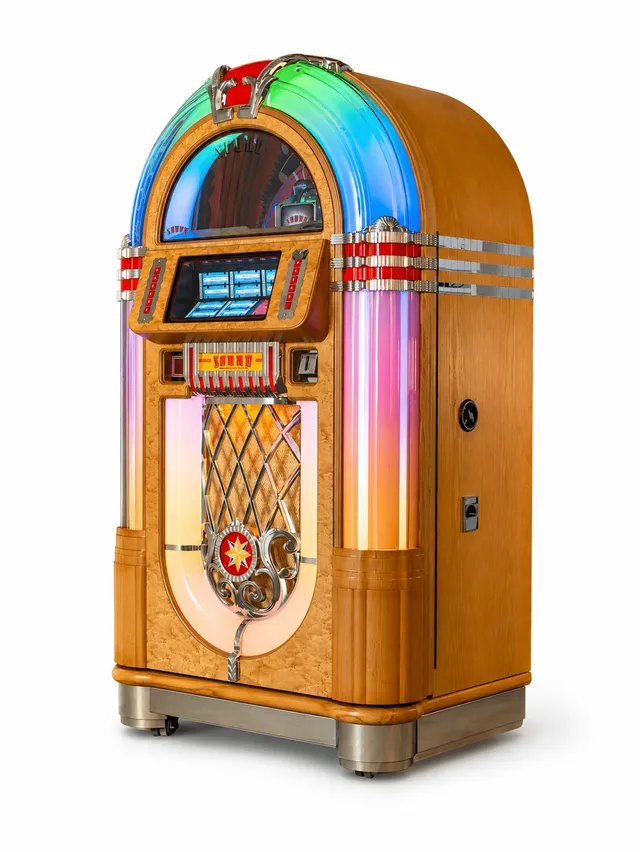 sound-leisure-sl45-vinyl-jukebox-blonde image 1
