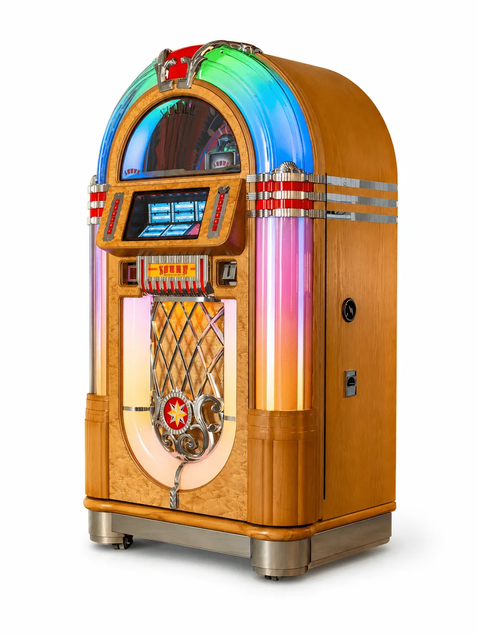 sound-leisure-sl45-vinyl-jukebox-blonde image 1