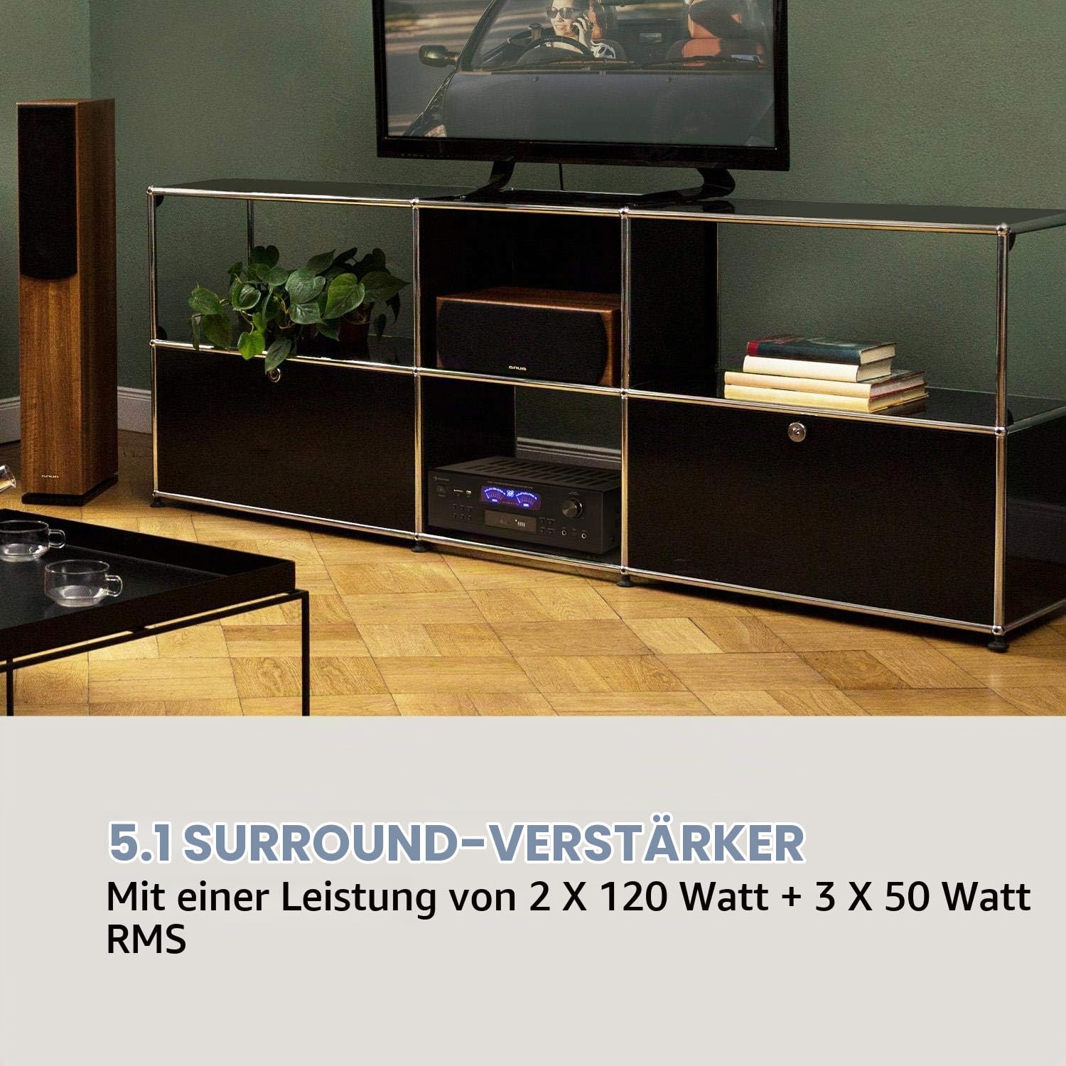 auna-amp-5100-bt-5-1-verst-rker-hifi-stereo-verst-rker-schwarz-mit-bluetooth-usb image 2