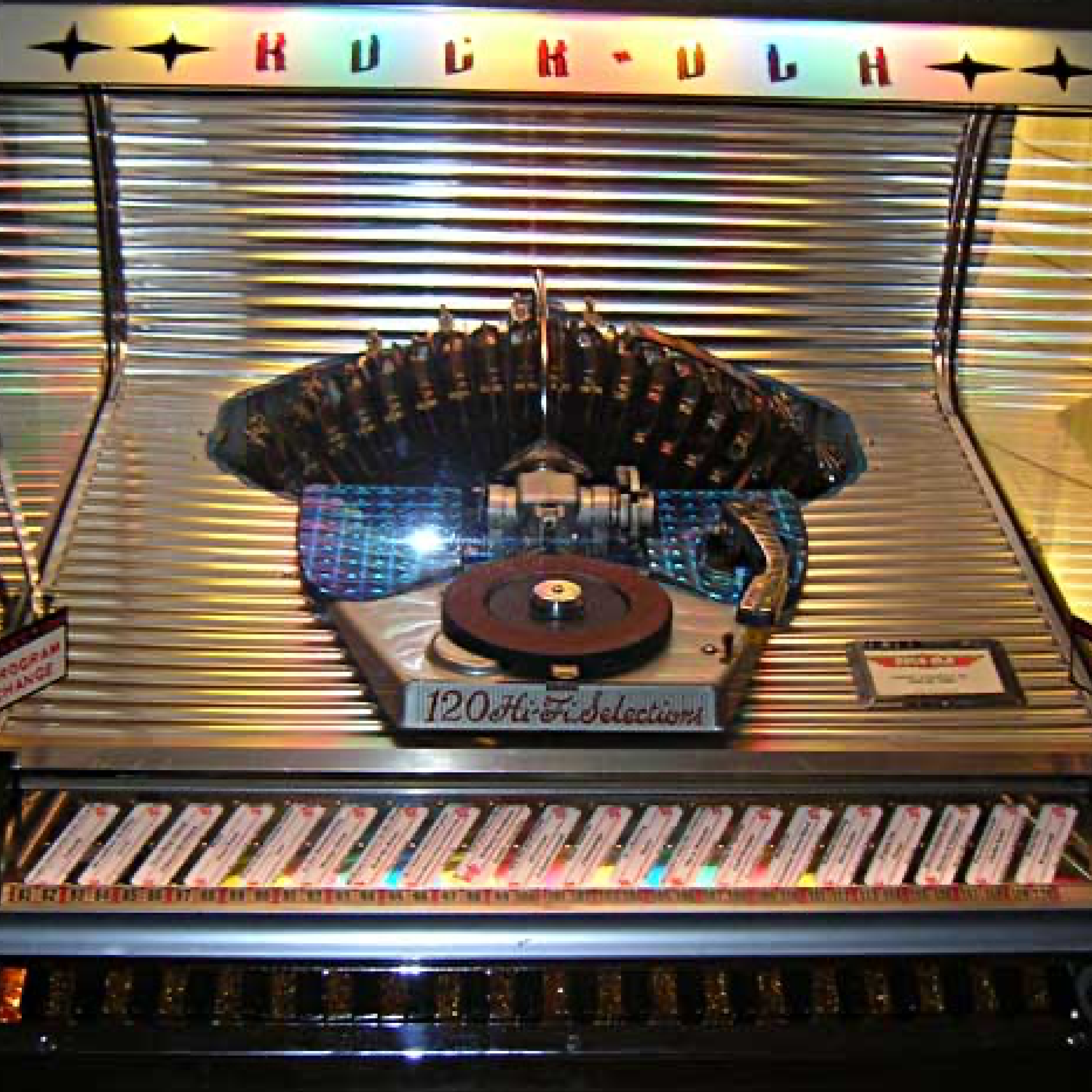 rock-ola-1448-jukebox-1955-vintage-vinyl-musikbox-120-wahlen-silber image 2