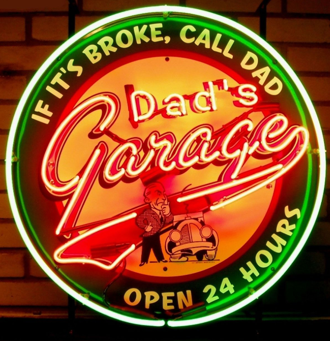 sound-leisure-neon-sign-dad-s-garage-led-neonschild image 1