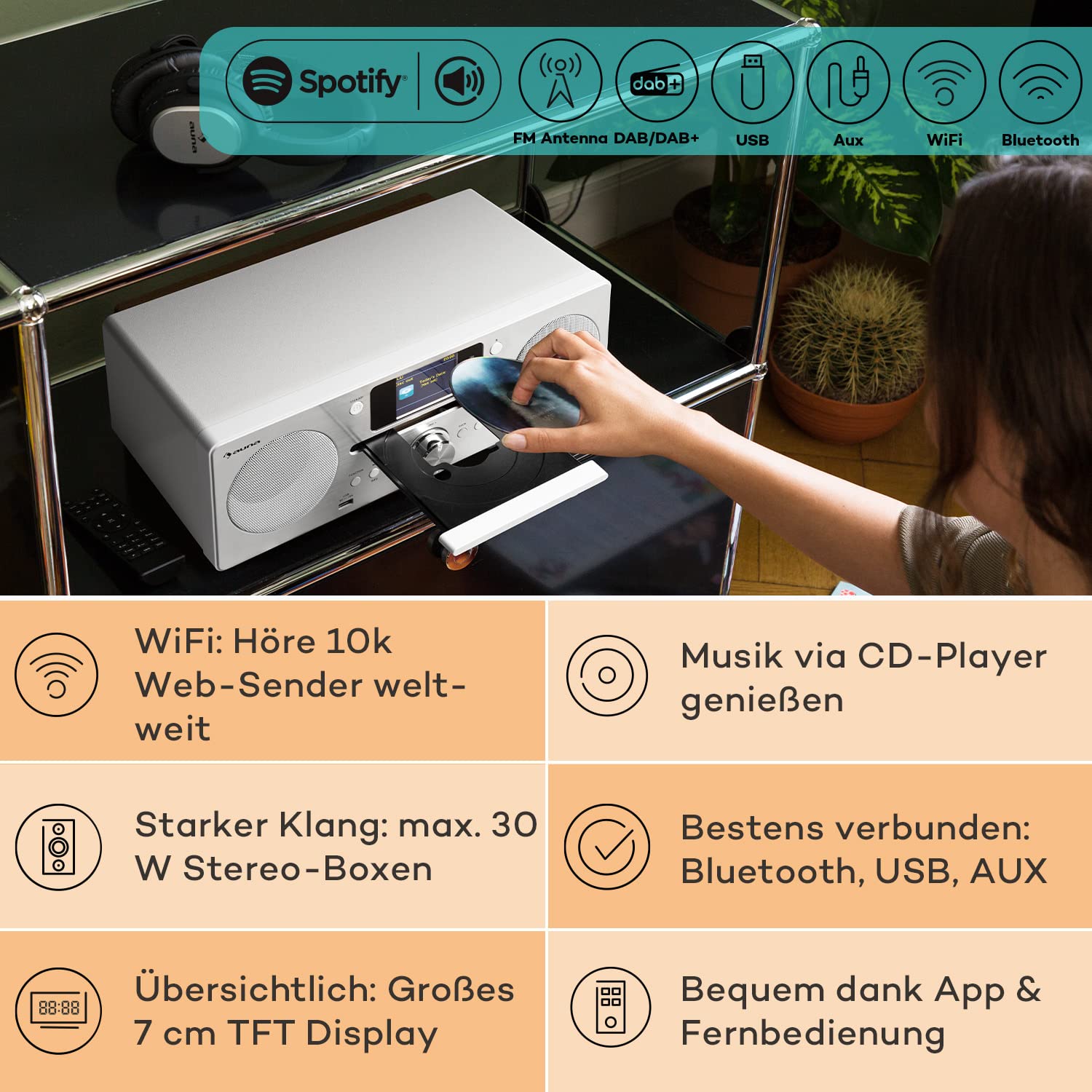 auna-tragbares-dab-plus-radio-mit-cd-player-und-bluetooth-holzgeh-use image 2