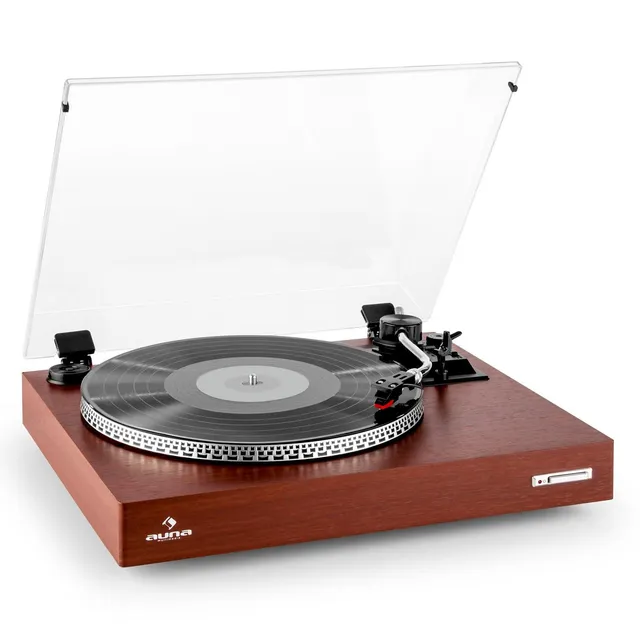 auna-tt-931-plattenspieler-mit-riemenantrieb-auto-start-pitch-usb-bluetooth-holz image 1