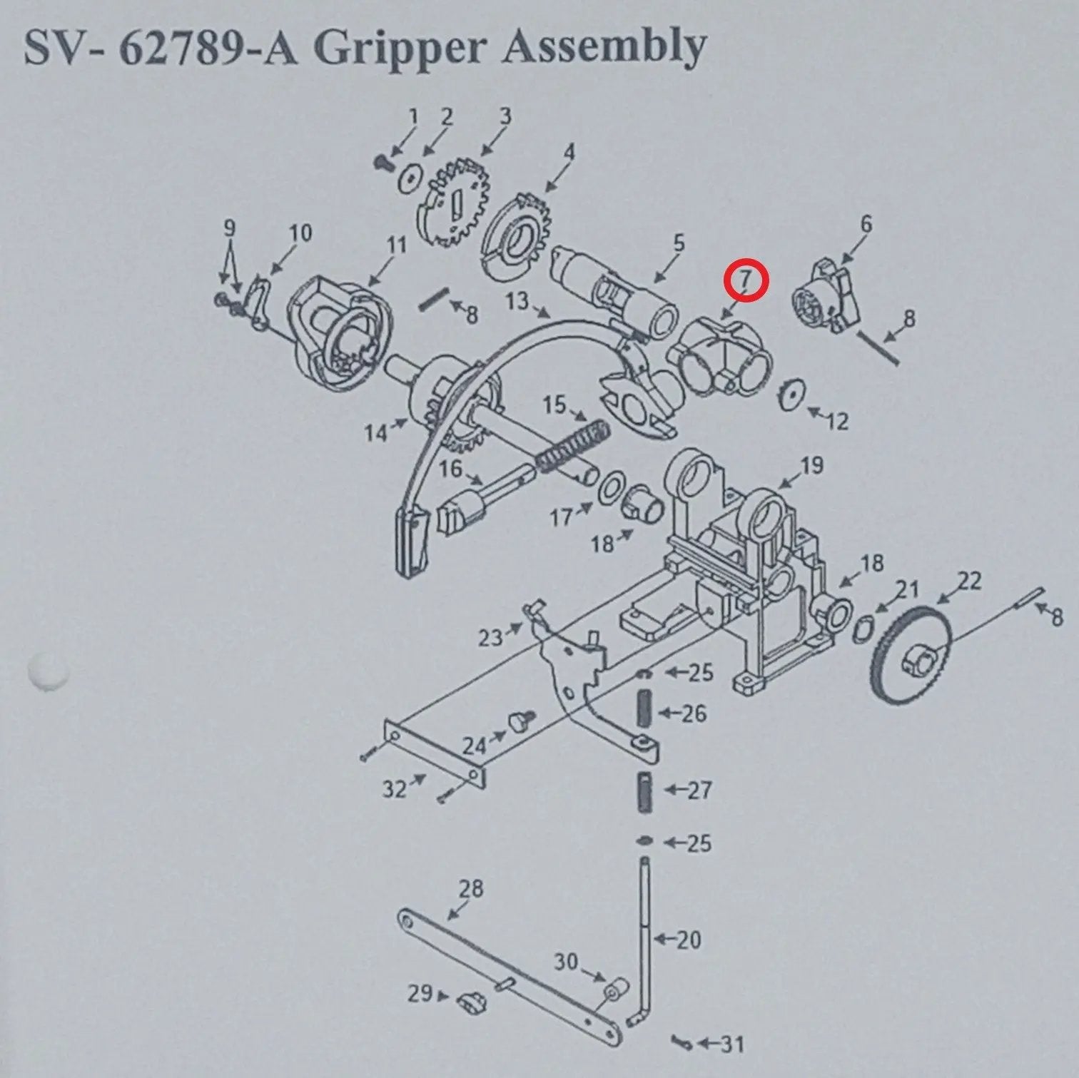 rock-ola-cam-gripper-spider-assembly-34315-07-lf-greifer-mechanik-f-r-bubbler-ju image 2