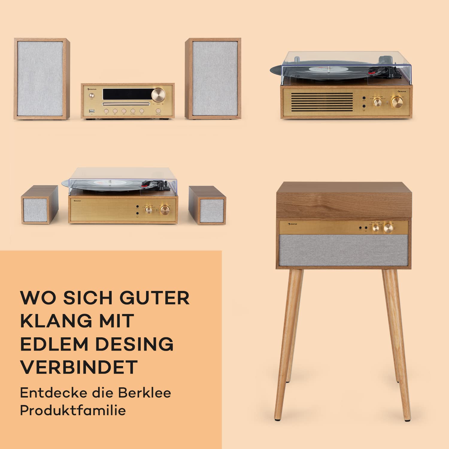 auna-plattenspieler-mit-lautsprecher-und-bluetooth-transmitter-receiver-retro image 5