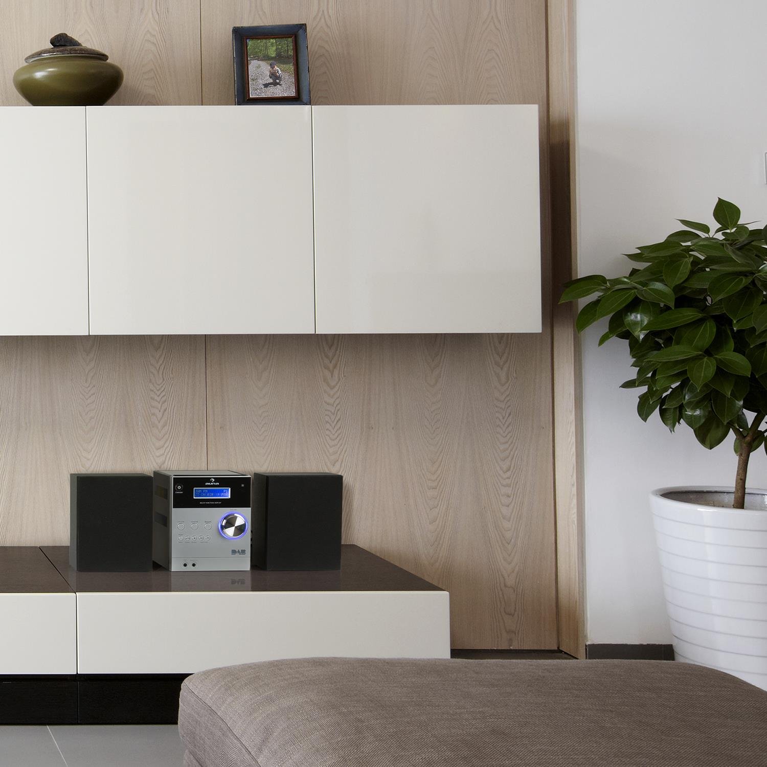 auna-mc-20-dab-micro-stereoanlage-silber-mini-hifi-anlage-mit-bluetooth-und-cd image 2