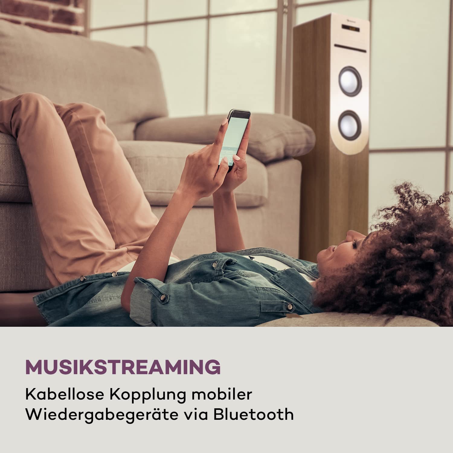 auna-sound-tower-standlautsprecher-mit-cd-fm-radio-bluetooth-s-ule image 2