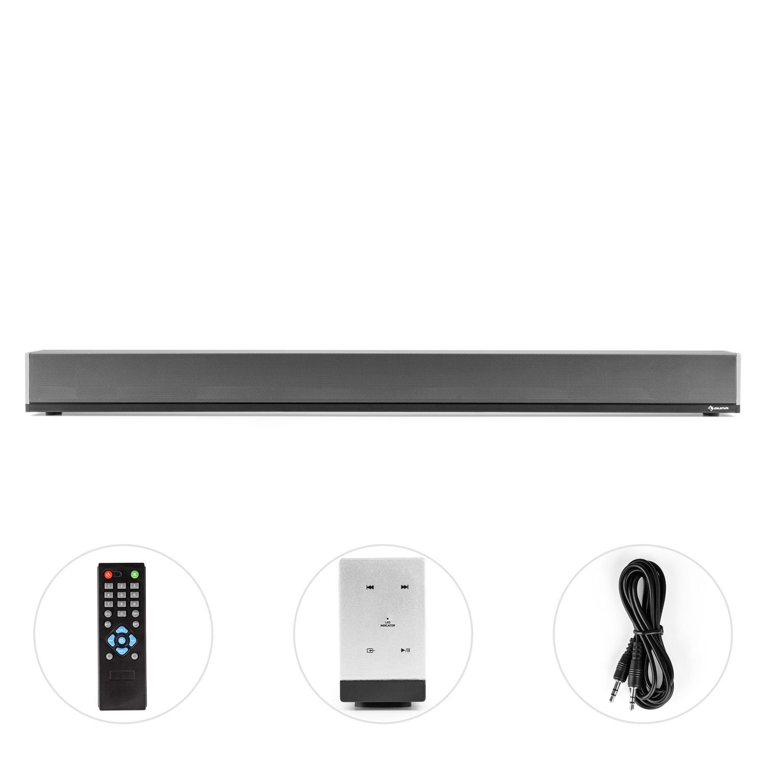 auna-areal-bar-950-2-1-soundbar-mit-subwoofer-140w-bluetooth-usb-grau image 3