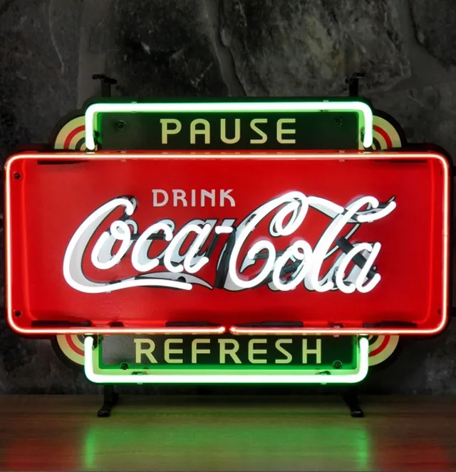 sound-leisure-neon-sign-coca-cola-pause-62-x-42-cm-leuchtschild image 1