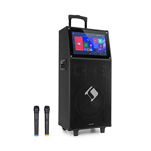 auna-ktv-mobile-pa-soundanlage-mit-touch-display-2-uhf-mikrofonen-und-akku-schwa image 8