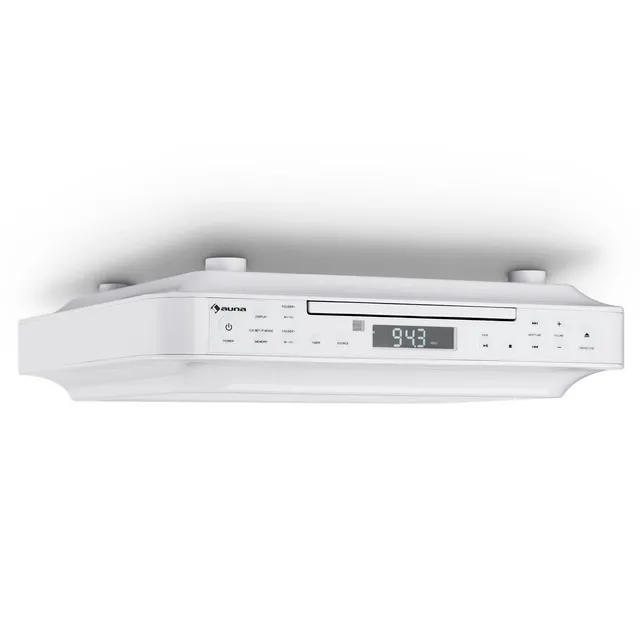 auna-krcd-100-bt-unterbau-k-chenradio-mit-cd-player-bluetooth-und-timer-wei image 1