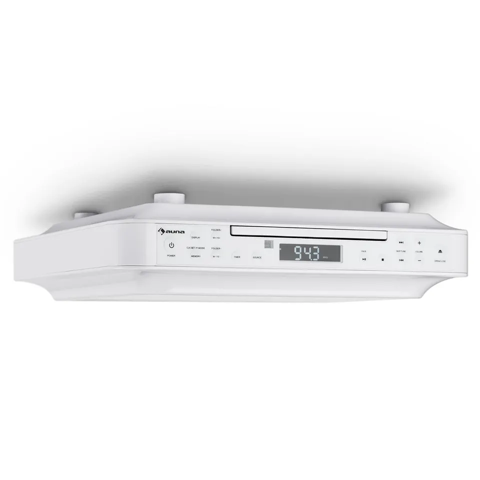 auna-krcd-100-bt-unterbau-k-chenradio-mit-cd-player-bluetooth-und-timer-wei image 1