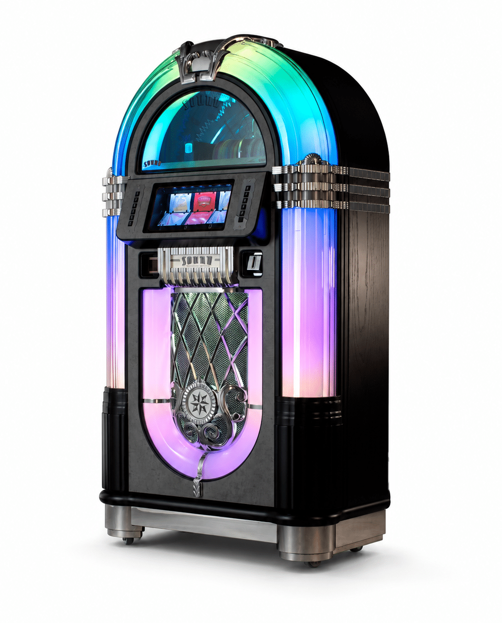 sound-leisure-sl15-slimline-cd-jukebox-italian-grey-platzsparende-musikbox image 1