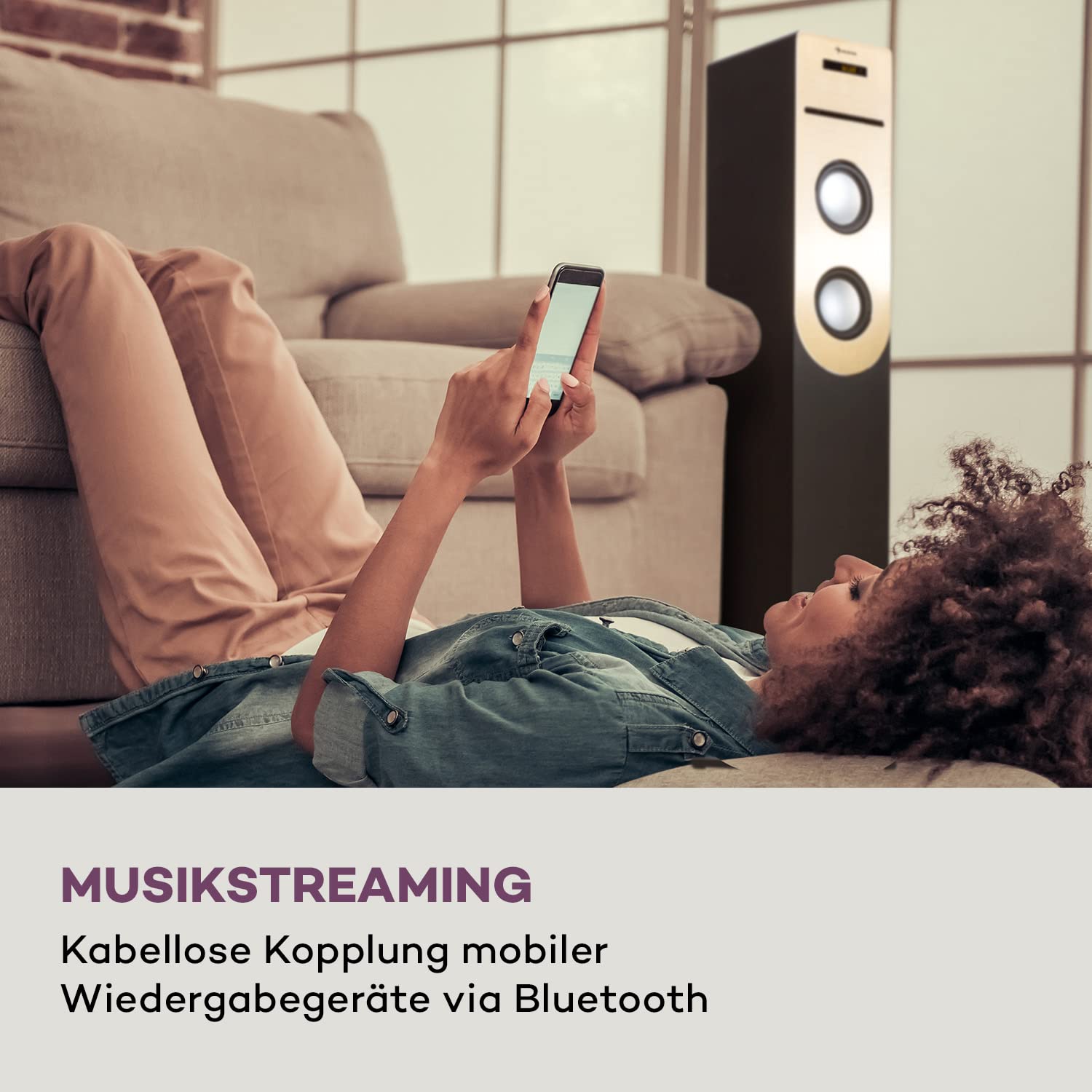 auna-sound-tower-standlautsprecher-mit-cd-fm-radio-bluetooth-turm image 2