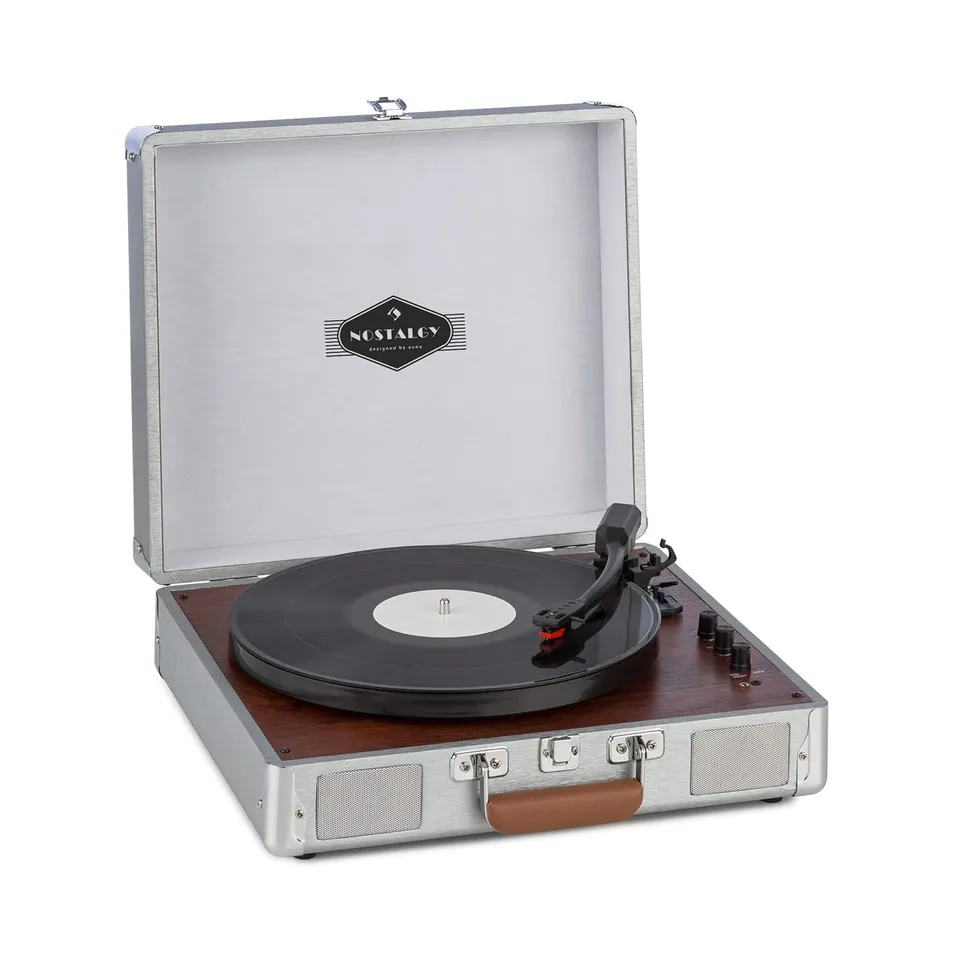 auna-billy-bob-tragbarer-plattenspieler-im-retro-koffer-mit-bluetooth-und-lautsp image 1
