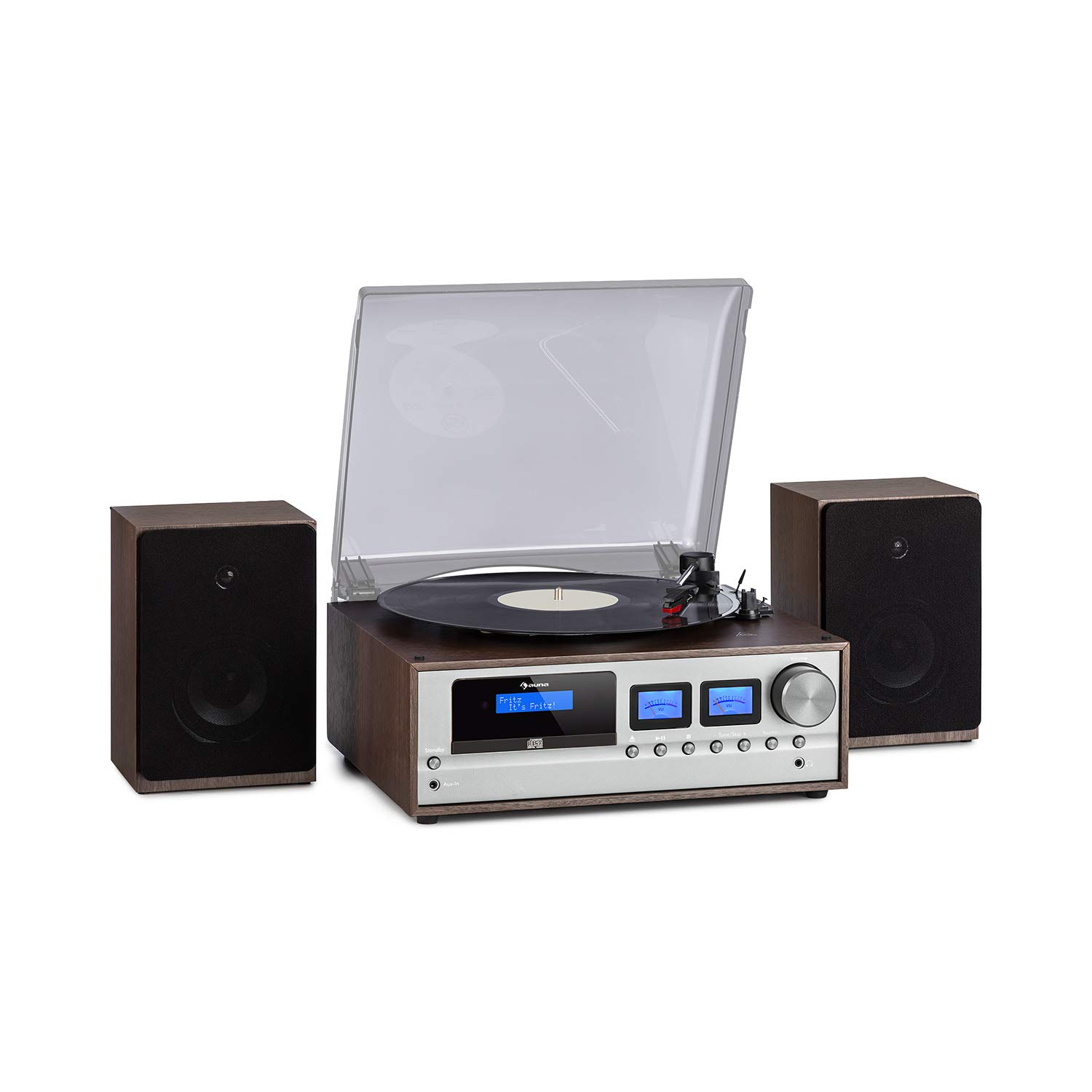 auna-oxford-retro-stereoanlage-dab-mit-plattenspieler-cd-bluetooth-dunkelgrau image 1
