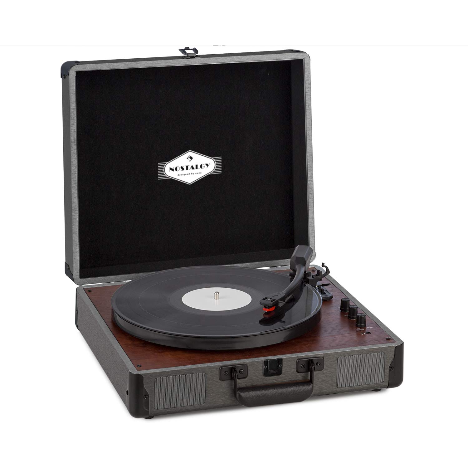 auna-billy-bob-retro-plattenspieler-im-koffer-vinyl-33-45-78-u-min-bluetooth-hol image 1