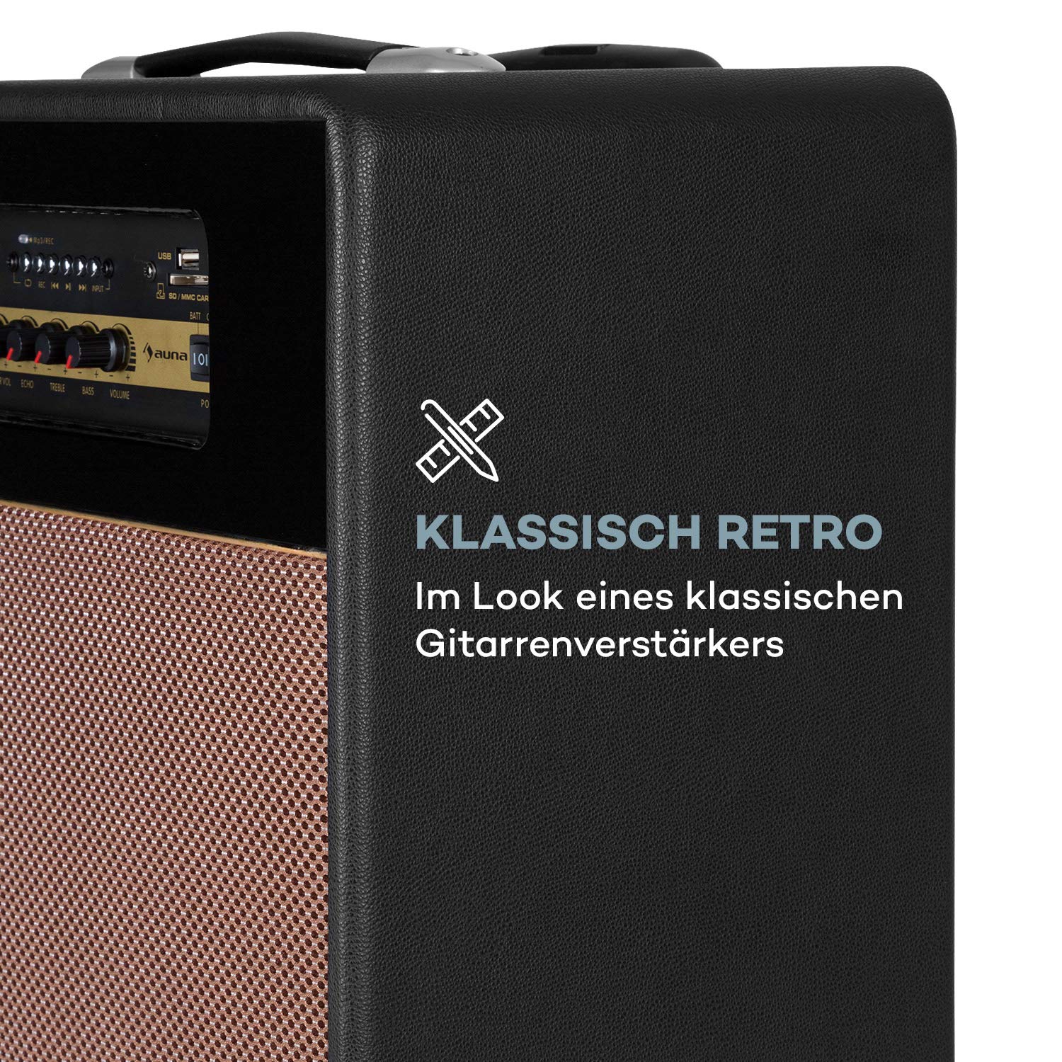 auna-streetstar-retro-30-mobile-pa-anlage-mit-bluetooth-10-zoll-woofer-100w-vhf- image 4