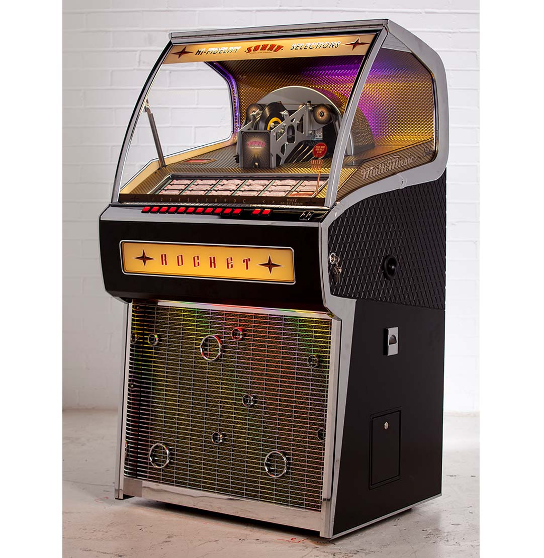 sound-leisure-rocket-vinyl-jukebox-black-ash image 1