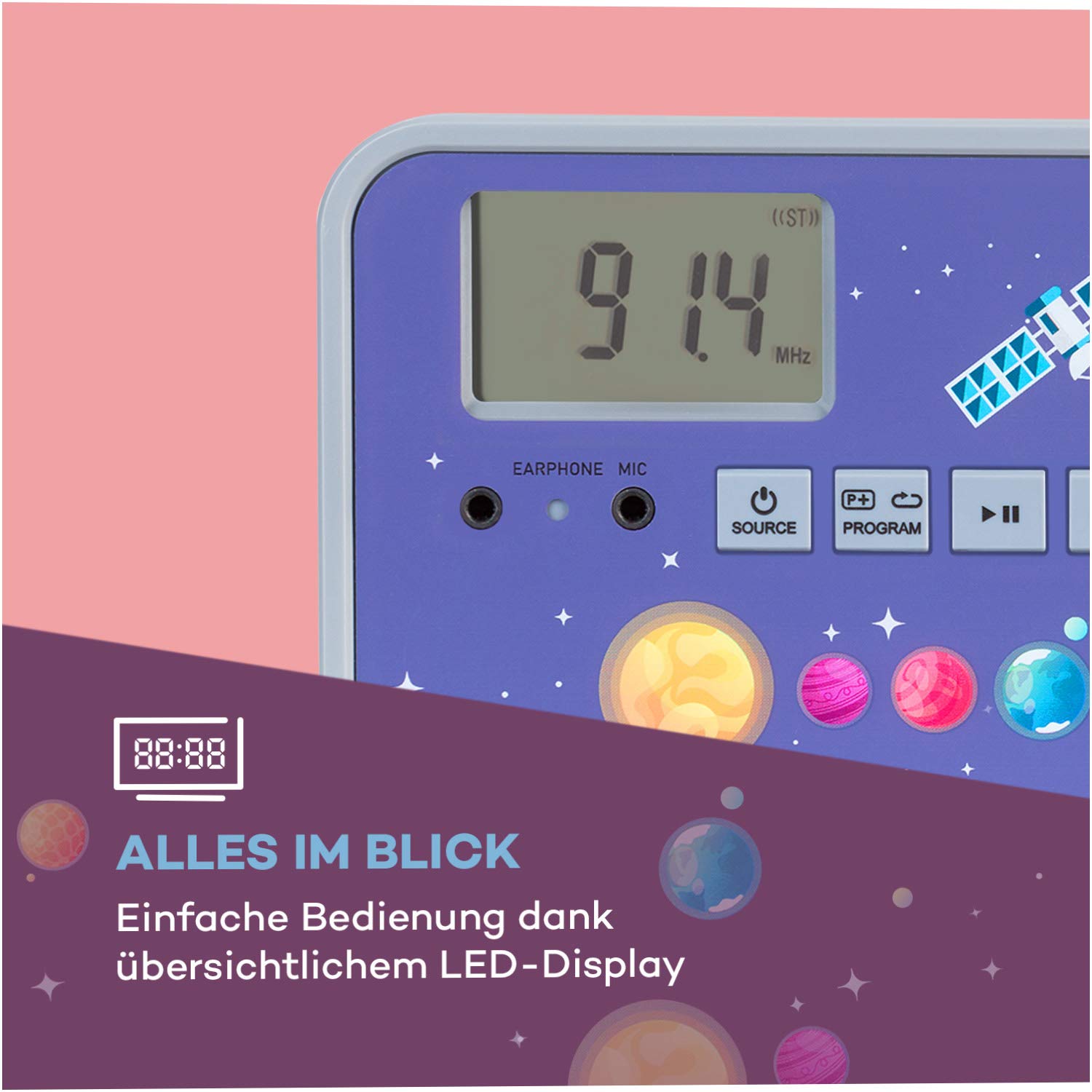 auna-kidsbox-cd-boombox-kinder-cd-player-mit-handmikrofon-bluetooth-usb-led-disp image 7