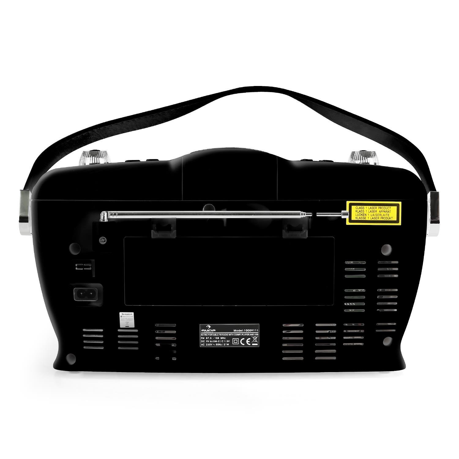 auna-rcd-70-retro-cd-radio-ukw-usb-kofferradio-schwarz image 6