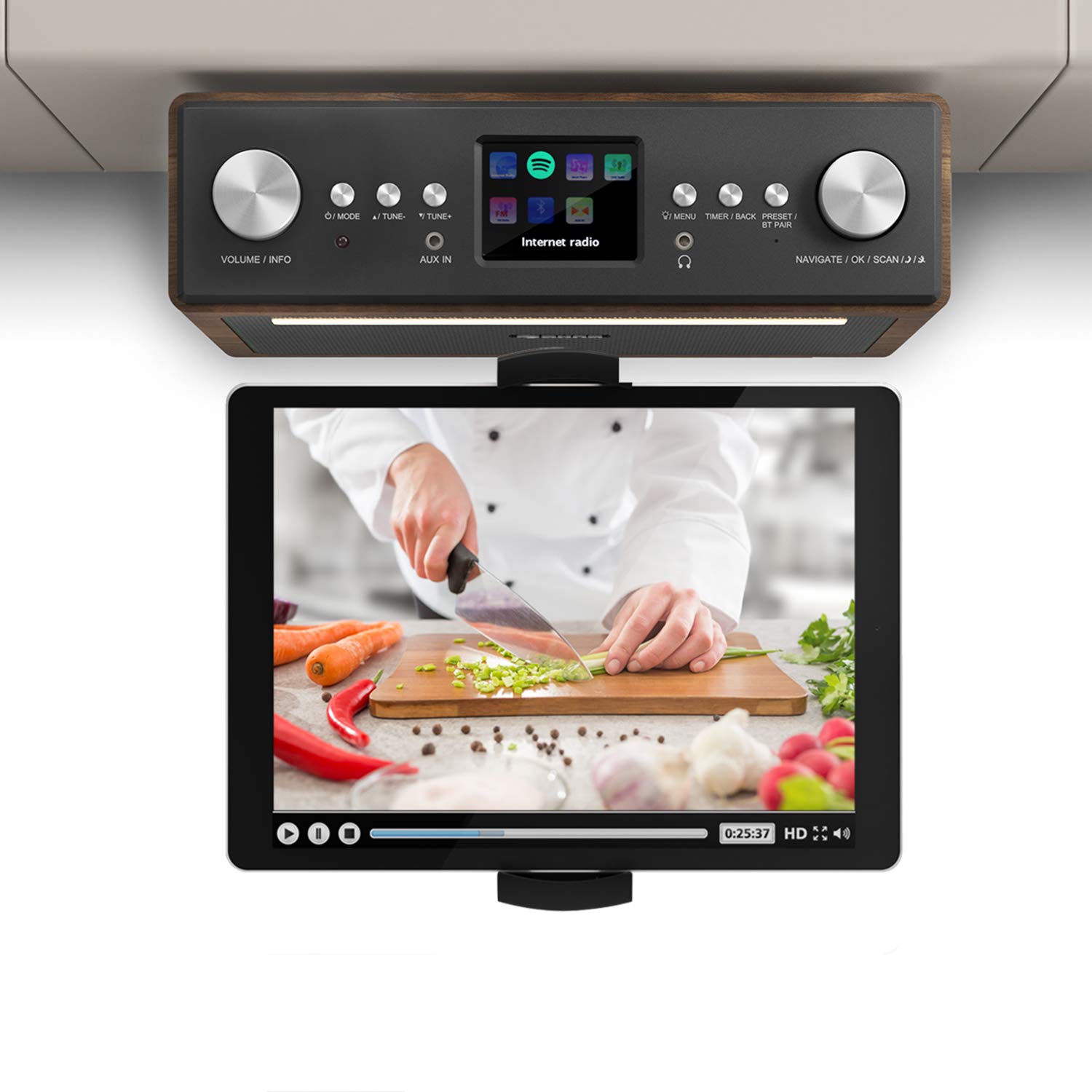 auna-connect-soundchef-unterbau-radio-mit-wlan-dab-bluetooth-walnuss image 2