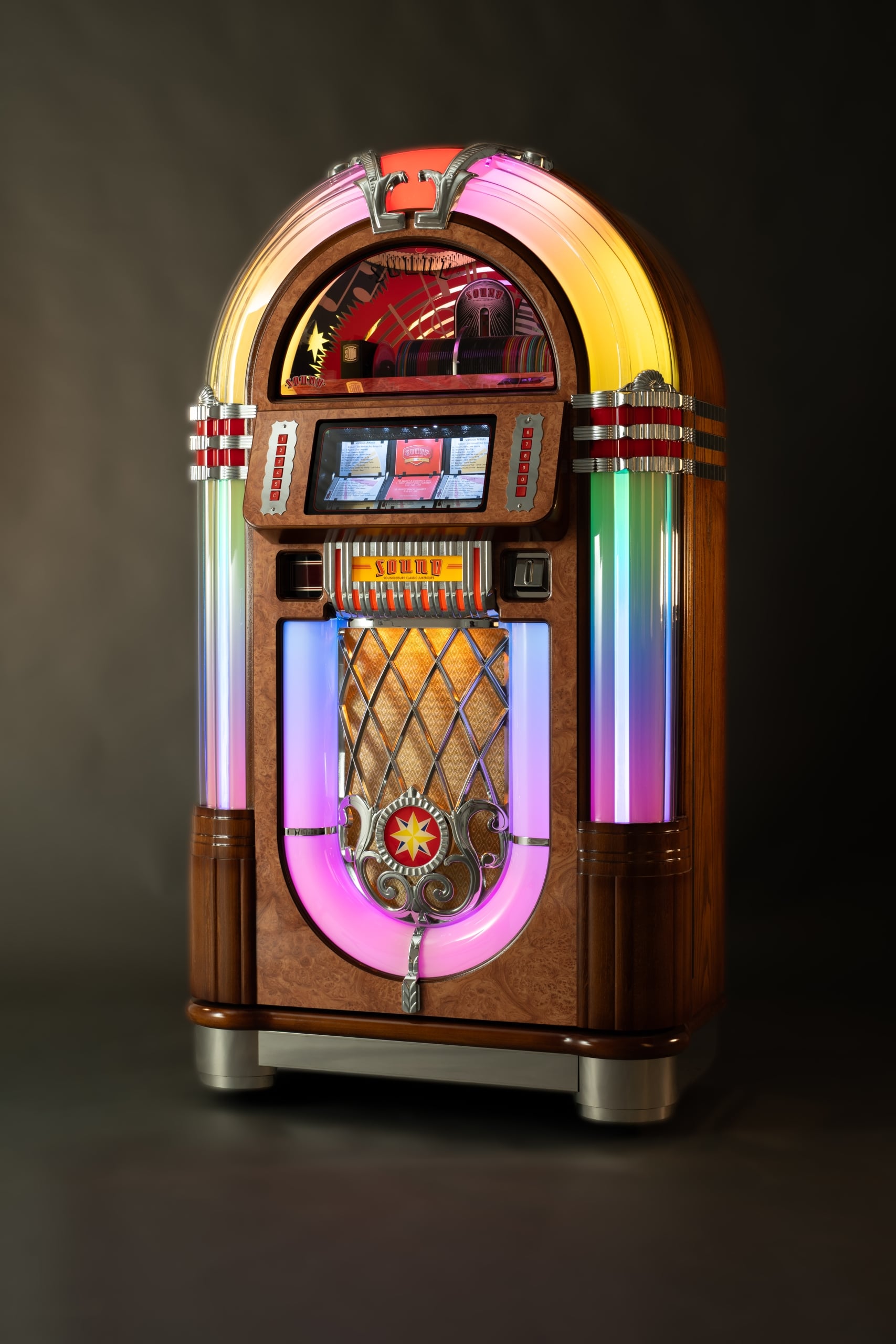 sound-leisure-sl15-slimline-cd-jukebox-mid-oak image 2