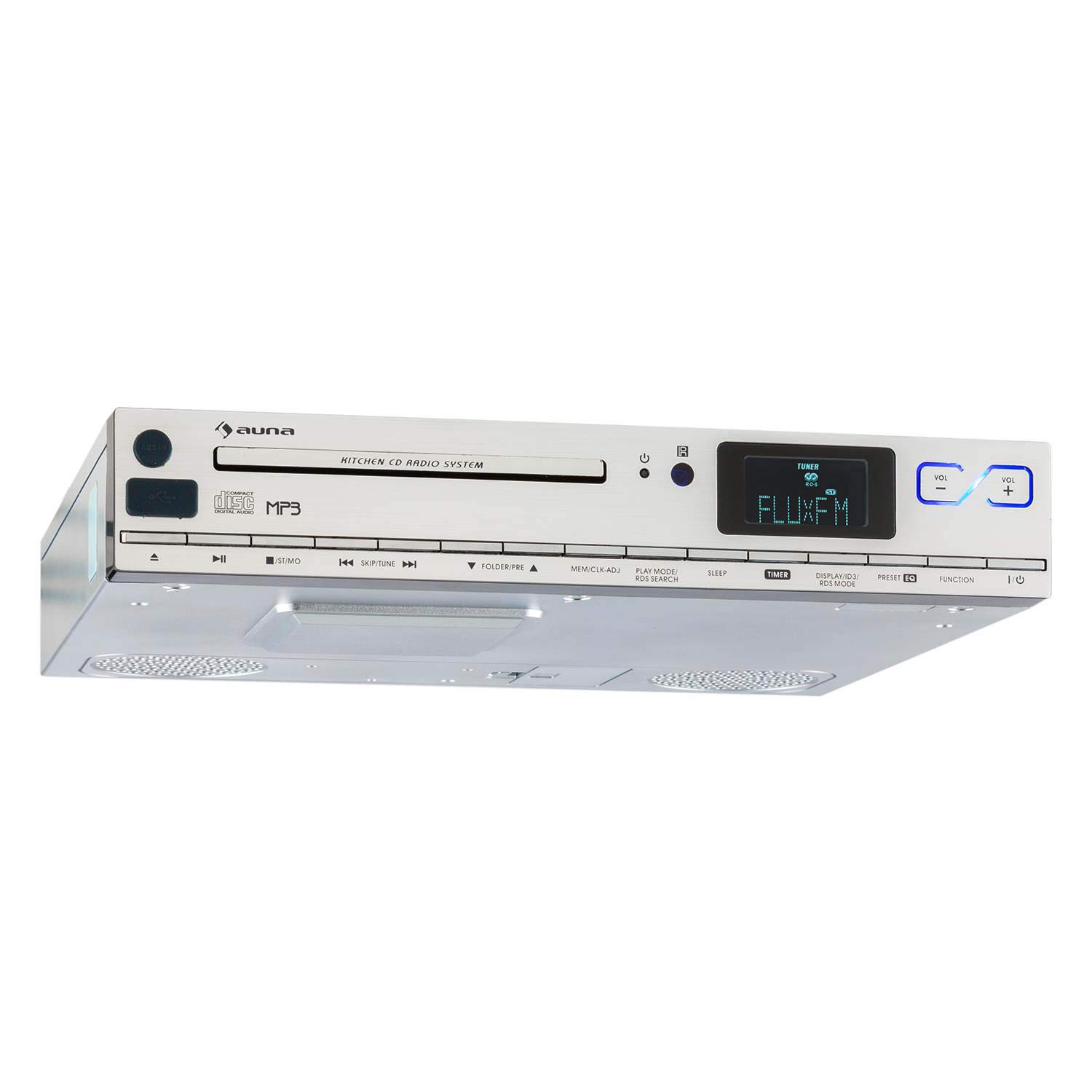 auna-kcd-20-k-chenradio-unterbauradio-mit-cd-usb-aux-silber image 1