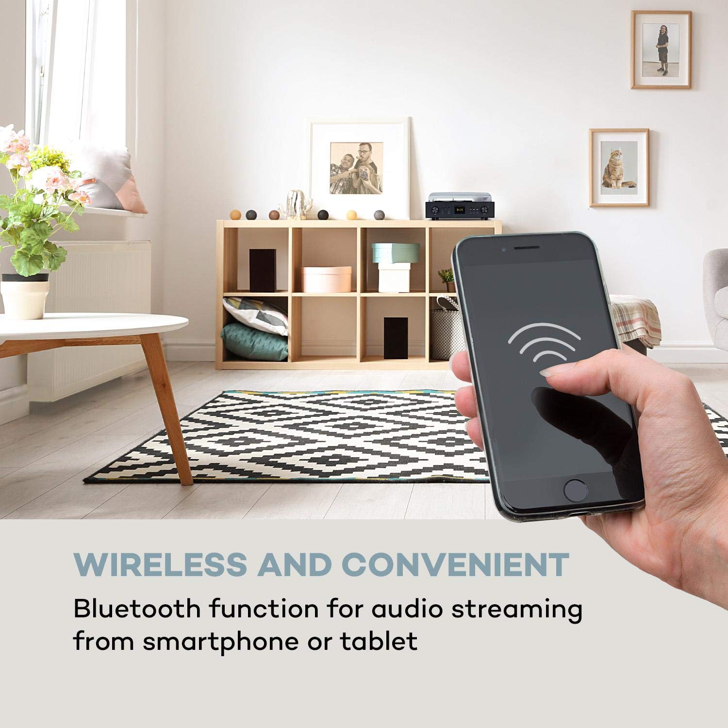 auna-connect-vinyl-plattenspieler-internetradio-dab-bluetooth-40w-schwarz image 4