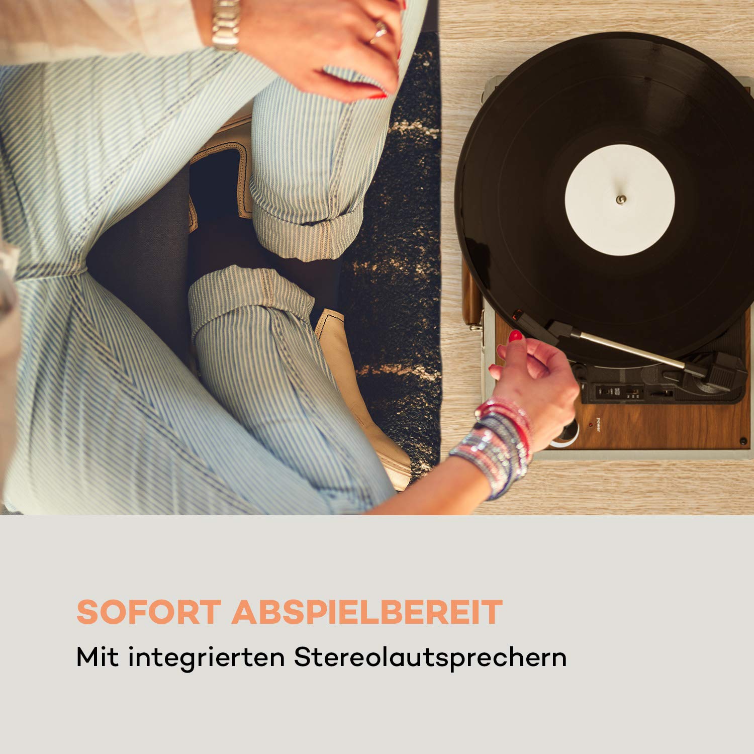 auna-peggy-sue-schallplattenspieler-mit-lautsprecher-silber image 4