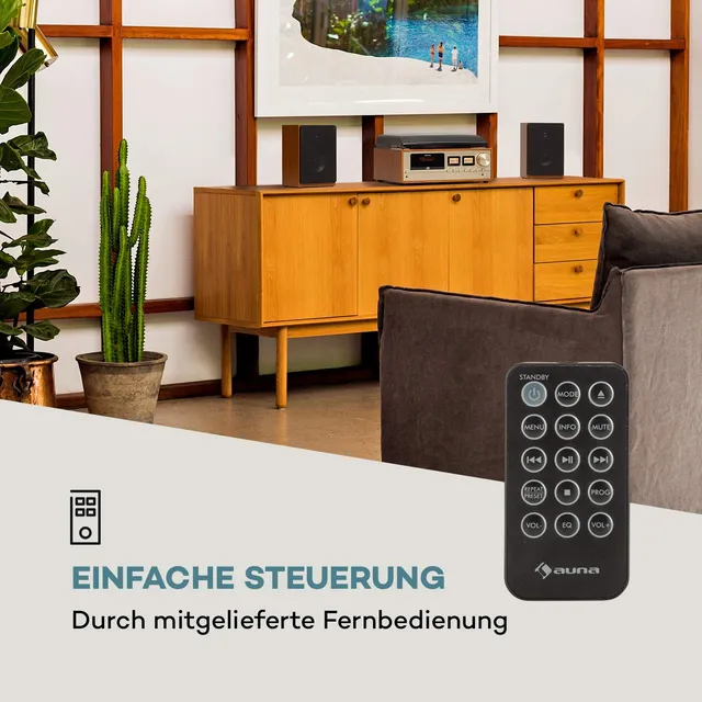 auna-oxford-retro-stereoanlage-mit-plattenspieler-cd-dab-und-bluetooth-champagne image 1