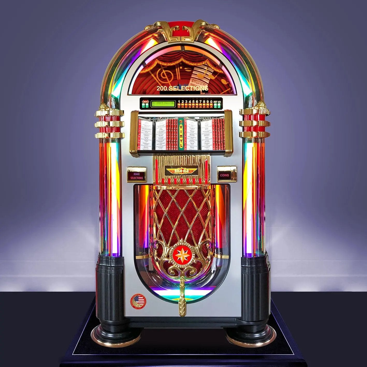 rock-ola-bubbler-vinyl-45-jukebox-crystal-edition-silber image 3