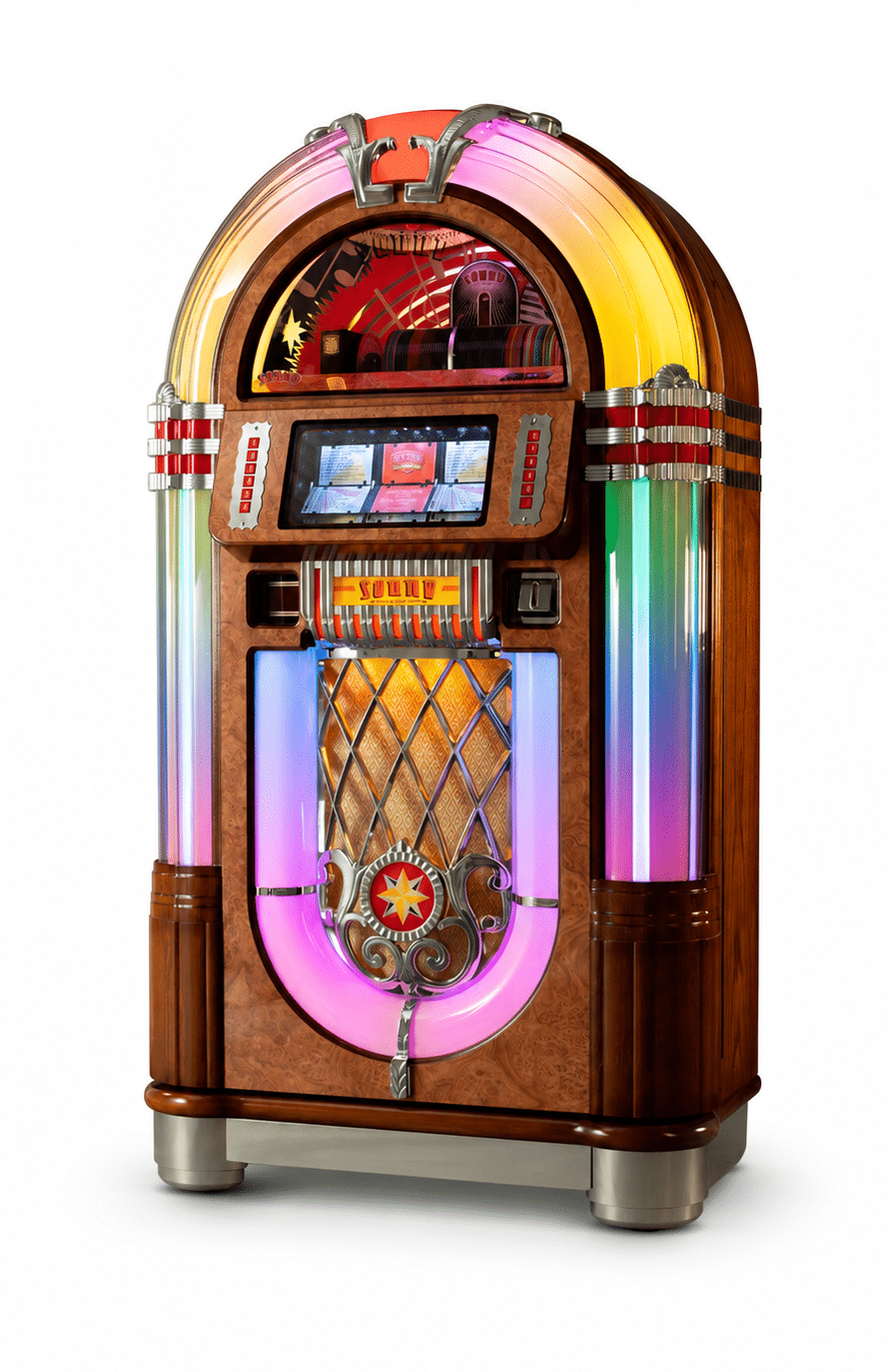 sound-leisure-sl15-slimline-cd-jukebox-mid-oak image 1