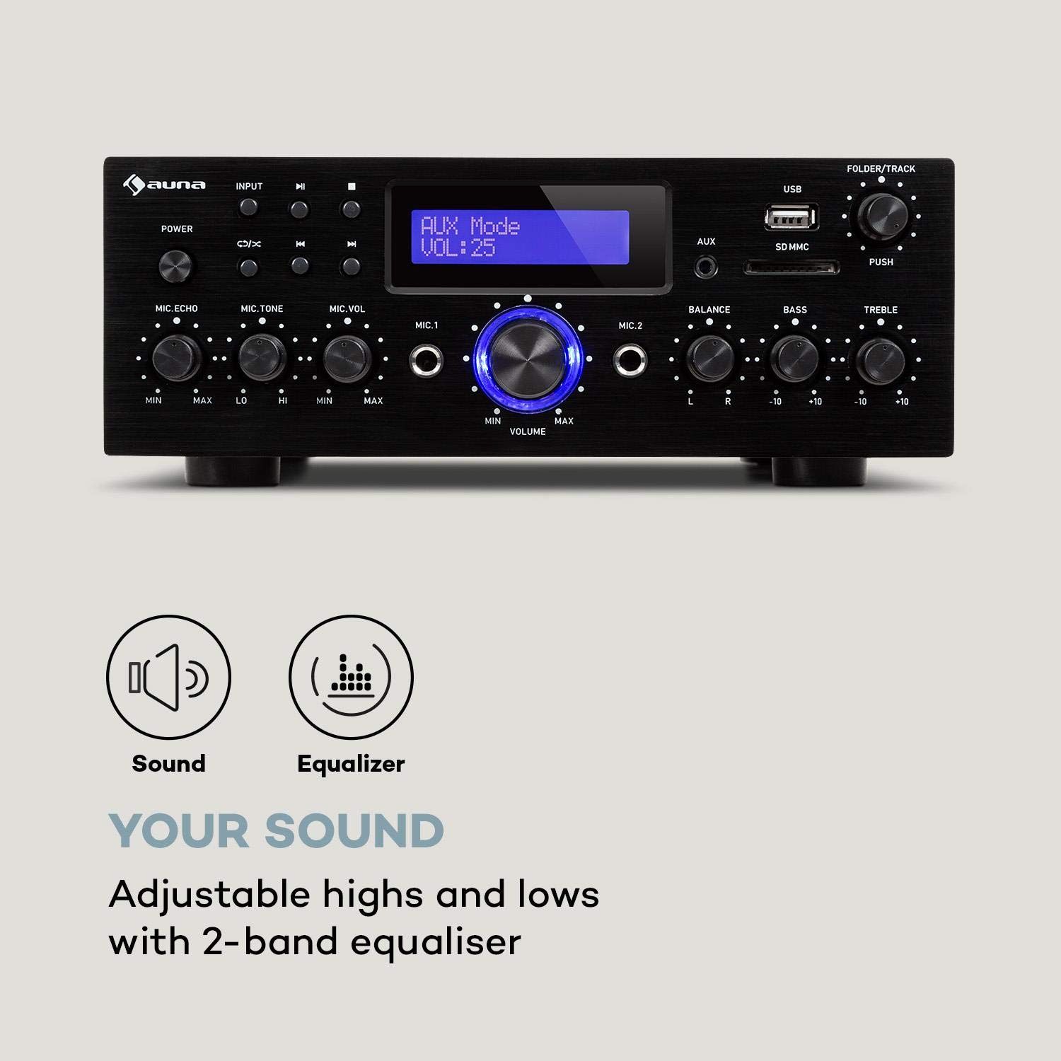 auna-amp-5-bt-hifi-verst-rker-2x50w-mit-bluetooth-usb-sd-und-mikrofon-schwarz image 4