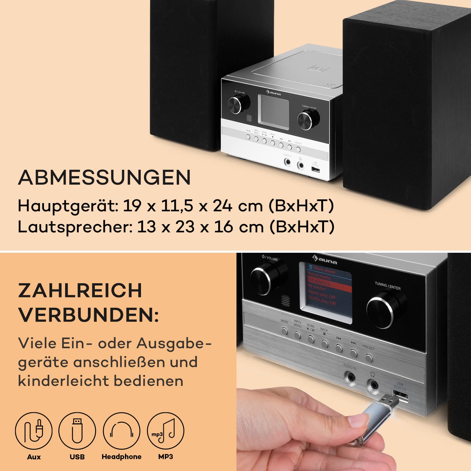auna-connect-stereoanlage-kompaktanlage-mit-cd-dab-bluetooth image 6