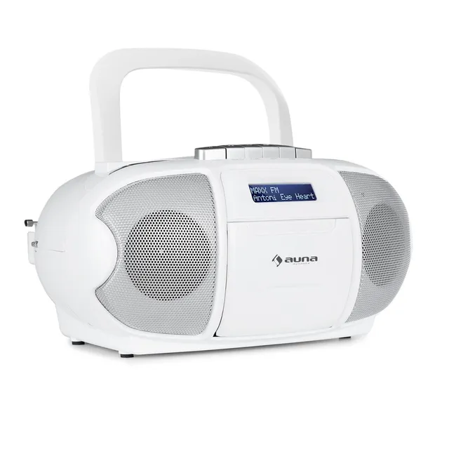 auna-beeberry-dab-boombox-cd-radio-mit-kassette-wei image 1