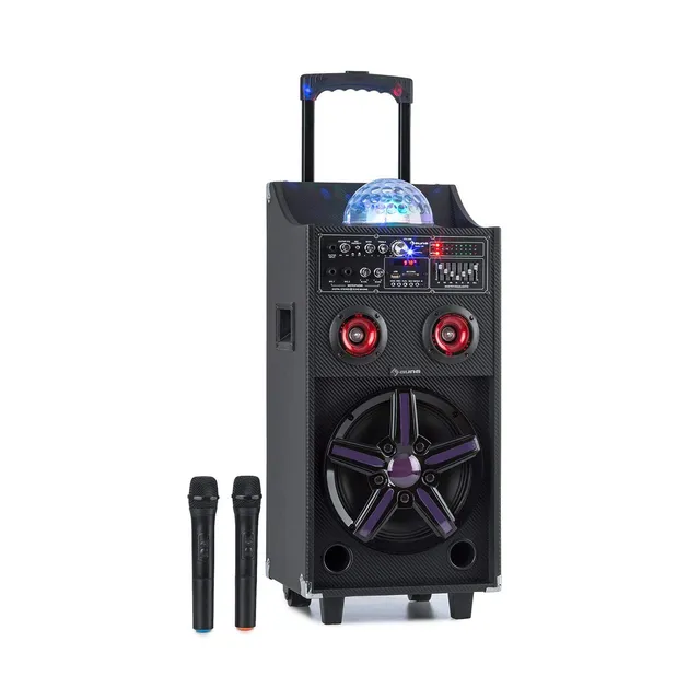 auna-pro-disgo-box-100-mobile-pa-anlage-schwarz-50w-mit-2-funkmikrofonen image 1