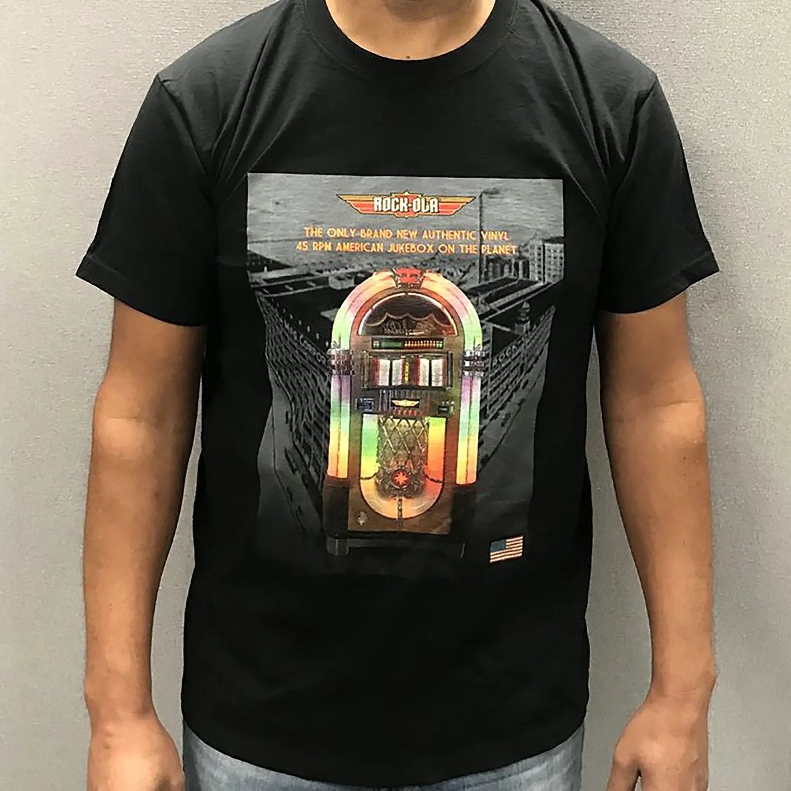 rock-ola-vinyl-45-t-shirt-unisex-crew-neck-kurzarm image 1