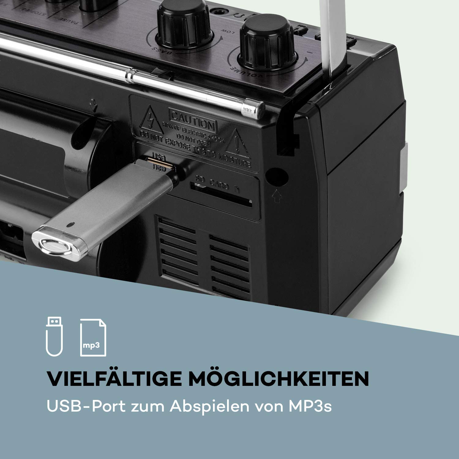auna-duke-mkii-kassettenrekorder-mit-bluetooth-und-4-band-radio-schwarz image 4